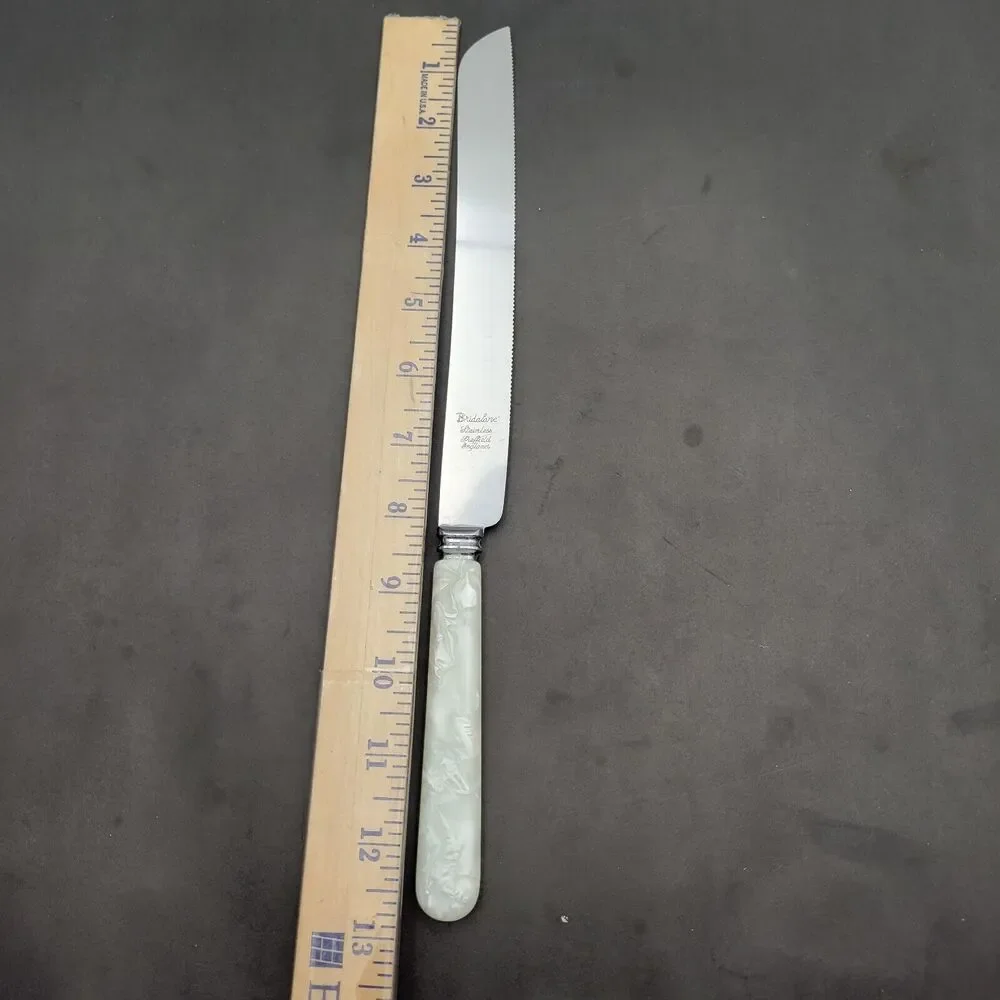 Bridalane Stainless Steel Carving Knife Faux Pearl 12.5” Sheffield England